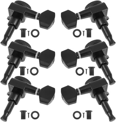 Alipis 18 Ratio Locking Guitar Tuners Turners Set 3 Left 3 Right Alloy String Locking Pegs for Electric and Acoustic Guitar for Instrument Maintenance