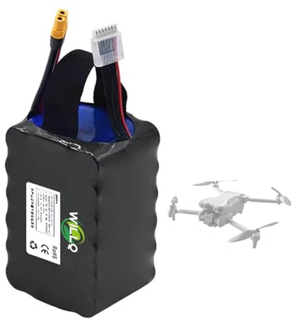 WILLQ Hochleistungs-Lithium-Akkupack 9C 3S/4S/5S/6S 22,2 V 18,5 V 14,8 V 11,1 V Drohnenakku für Modellflugzeuge – Ersatzteilset,5s2p 18.5v10000mah 9c