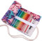 Amoyie Roll Up Pencil Case for 72 Coloured Pencils, Canvas Artist Wrap, Colouring Pens Holder, Maple Leaves