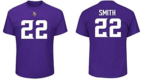 Majestic Athletic NFL Football T-Shirt Minnesota Vikings Harrison Smith 22 lila Trikot Jersey Receiver (M)