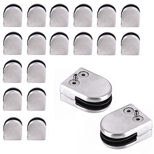 24/20 supports pour verre en acier inoxydable - Avec fixation plate - Dispositif de serrage - Pinces