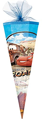 alles-meine.de GmbH stabile Spitze - aus Kunststoff - verschiedenes Zubehör frei wählbar - passend für Schultüte - Cars - Lightning McQueen/Road Trip - 22/35 / 50/70 / ..