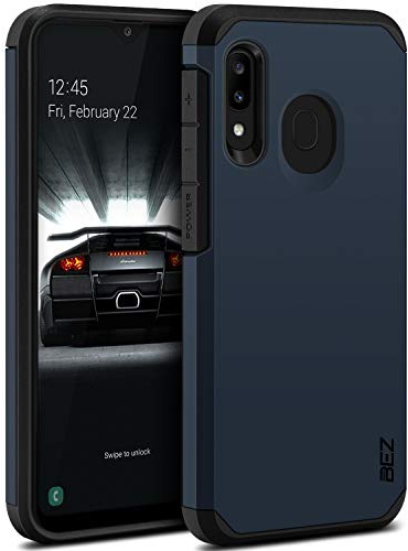 BEZ Handyhülle für Samsung Galaxy A20e Hülle, Tasche Stoßfestes Kompatibel für Samsung A20e, [Heavy Duty Serie] Outdoor Dual Layer Armor Case Handy Schutzhülle Robuste, Dunkelblau