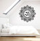 myrockshirt Wandtattoo Aufkleber Mandala Om Zeichen Yoga Lotus East Mehndi Stil für alle glatten Flächen UV&Waschanlagenfest Autoauf