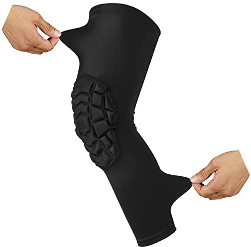 SZKANI Rodilleras de compresión para Pierna y Rodilla, para Todos los Deportes de Lucha Libre, para jóvenes y Adultos, 1 par de Rodilleras Acolchadas, XL, Black_2 Pack