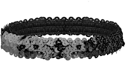 W WIDMANN MILANO Party Fashion - Pailletten Stirnband für Damen, 20er Jahre, Charleston, Accessoire Karneval