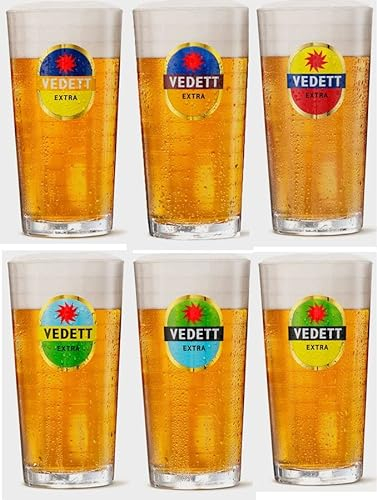 Générique 6 Verres a Biere vedett Extra 25cl Neuf Superbe