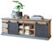Loberon Sideboard Vulmont, Zwei Schiebetüren & Vier geräumige Schubladen, Industrial-Style, Kommode, Aufbewahrung, Mangoholz, Eisen, MDF, braun/schwarz