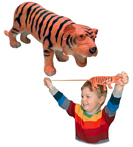Rep Pals - Tiger, Dehnbares Spielzeug von Deluxebase. Super Dehnbare Tierrepliken, die Sich echt anfühlen, ideal für Kinder
