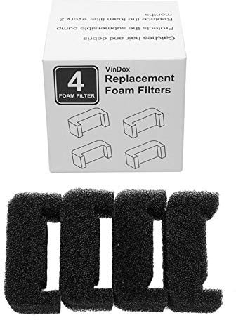 Dongzhi 4 x Ersatz-Schaumstofffilter für Keramik- und 360er-Edelstahl-Fontänen, Aktivkohle-Ersatzfilter für Haustier-Wasserspender, Schaumstofffilter für Haustier-Wasserspender