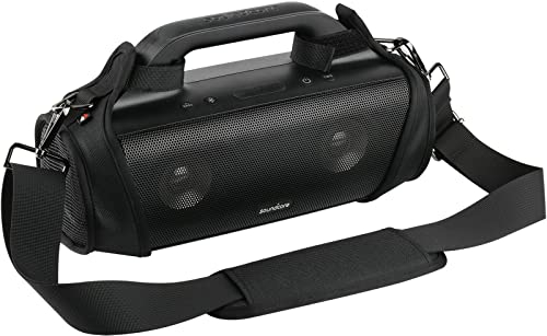 Travel Carrying Strap Case for Anker Soundcore Motion Boom Outdoor Speaker,Adjustable Shoulder Strap with Two Side Covers for Anker Soundcore Motion