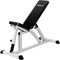 MOVIT® Schrägbank, Sitz und Rückenlehne mehrfach verstellbar, Hantelbank Multifunktionsbank Heim-Trainingsgerät Home-Gym, weiß
