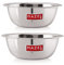 HAZEL Rührschüssel aus Edelstahl | Rührschüssel für Kuchenteig | Küchen- und Backzubehör Artikel, 2er Set, 1100 ml, 1500 ml