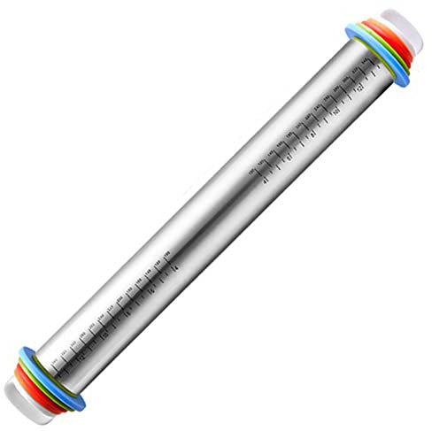 Einstellbare Edelstahl Nudelholz Fondant Teigmatte Nudelholz Backen Roller Für Küche Kuchen Pizza Gebäck Backen Gadgets-China
