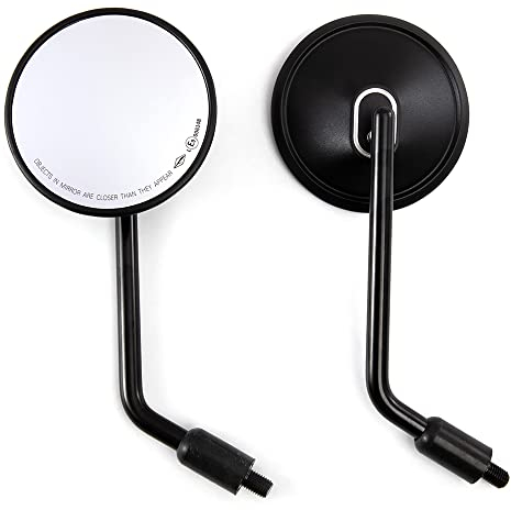 Motorrad Seitenspiegel Rund E9 CNC Rückspiegel 10mm Schrauben für Cafe Racer Bobber Chopper