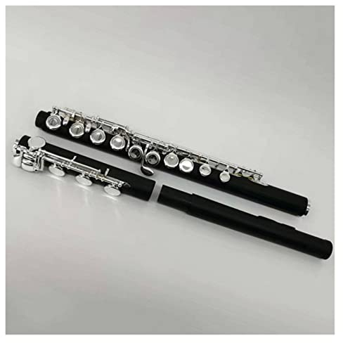 PECY 17 Tasten Geschlossene Löcher Flöte C Tune Synthetisches Holz Vernickelte Flöte Professionelles Musikinstrument Mit Koffer Querflöten
