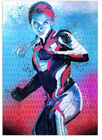 Displate Marvel Avengers Metallposter Marvel Avengers Poster Marvel Deko Marvel Merch Marvel Bilder Marvel Film Poster Marvel - Avengers Endgame: Time Travel - The Black Widow Poster 67,5x48cm