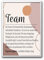 PURESIZE Mitarbeitergeschenk Team A3 Bild (OHNE Rahmen) im Boho-Stil, dekoratives Geschenk für Kollegen Weihnachten, Büro Deko, Abschiedsgeschenk, Praxis, Wohnzimmer