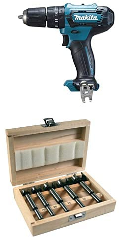Makita HP333DZ Akku-Schlagbohrschrauber 12V max. (ohne Akku, ohne Ladegerät) + Forstnerbohrer Set 5St.