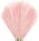 JOENCOST 8Pcs 3FT Faux Pampas Grass Large Branches for Boho Decor, Non-Shedding Fluffy Artificial Bulrush floral feathers, Tall Reed Fluffy Stems Vase Filler Living Room Wedding Decoration (Pink 1)