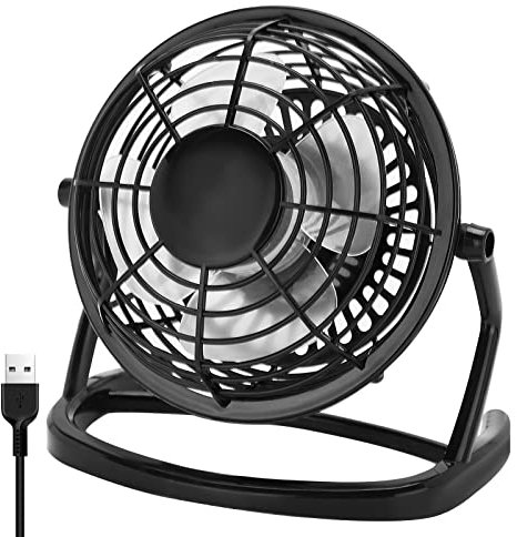 Trintion USB Desk Fan 4 Inch Small Mini Desktop Fan 360° Rotation Quiet Cooling Fan Portable Table Fan for Home Office Bedroom Camping Black