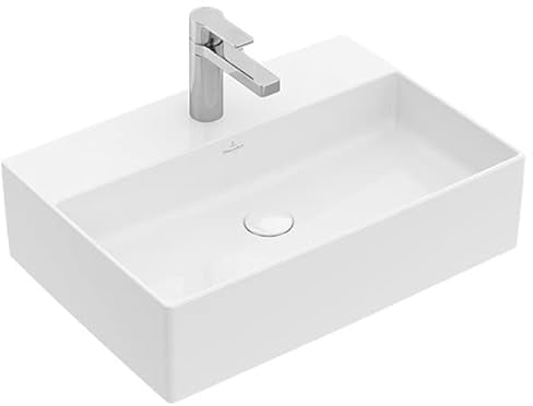 Villeroy & Boch Memento 2.0 Lavabo à poser, 500 x 420 mm, 1 trou pour robinet, sans trop-plein, poli, 4A0751, Coloris: Blanc pierre, Céramique Plus