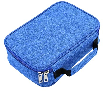 Federmäppchen 72 Slots Große Kapazität Bleistift-Beutel Mäppchen Portable Abnehmbar Aufbewahrung Bleistifte Organizer Stationäre Fall Farbige Bleistifte Halter für Mädchen Jungen Erwachsene (Blau)