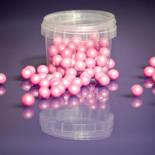 Purple Cupcakes Sprinkles Milk Chocolate Filled Balls 10mm - PINK - Cake and Cupcake Sprinkles for Birthdays, Weddings and all occassions