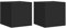 vidaXL Meubles TV Muraux avec Lumières LED 2 pcs, Armoires de Télévision Suspendues avec Rangement, Meubles Télé Flottants Salon, Moderne, Noir