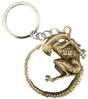 Generic Porte-clés compatible avec Alien Color Bronze Fiction Film Gadget Accessoires Idée Cadeau Homme Femme Enfant Fantaisie Cosplay, bronze, Taille Unique