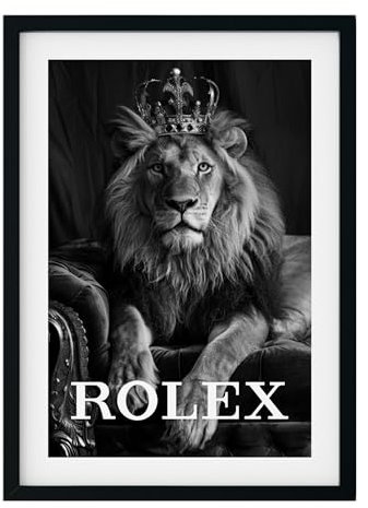 MJ-GRAPHICS® | Mood Poster Set Fashion Luxus - Schwarz-Weiß - Elegant, Luxuriös, Boutique Lifestyle, König - Dekorative Wandkunst Premium für Schlafzimmer Wohnzimmer - A2 Kunstdrucke - ohne Rahmen