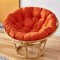KIUGOP Papasansessel Kissen,Rund Papasan Sessel,Polster Für Papasansessel,Auflage,Polyrattan Sessel Hängesessel Kissen Papasan Stuhlkissen,Orange,120x120cm