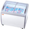 VEVOR Vitrine Réfrigérée à Crème Glacée Commerciale, Comptoir à Glace 264 L, Congélateur Mobile avec Dessus en Verre, 3 Paniers Métalliques, 2 Portes Coulissantes en Verre, Roulettes Verrouillables
