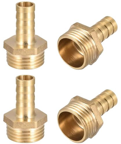 Boquilla de manguera de latón, 4 unidades, 10 mm, conector de manguera de latón, boquilla de manguera, rosca interior Barb G1/2, adaptador de tubo