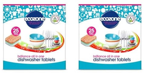 Ecozone Dishwasher Tablets (25 tablets) (Pack of 2)