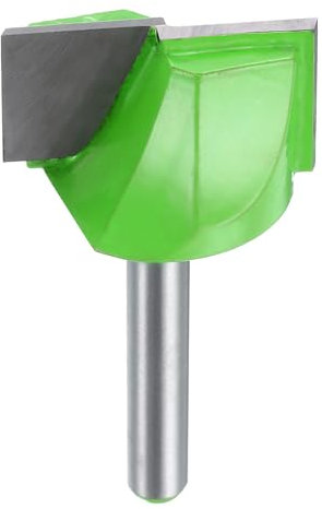 sourcing map Bottom Cleaning Router Bit 1/4 Shank Carbide Tipped Spoilboard Surfacing Planing CNC Mortising Bit for Slab Flattening Woodworking, 1-3/16 (30mm) Dia 5/8 (16mm) Depth