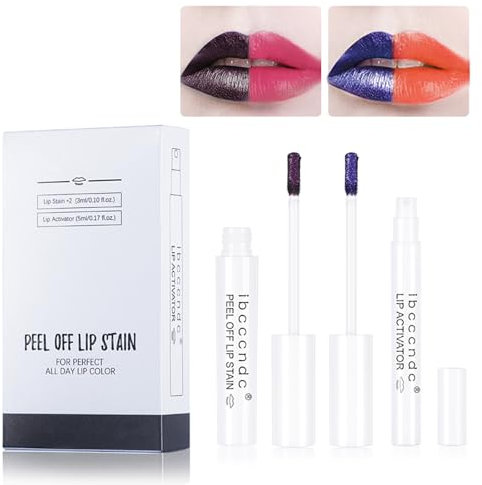 Lip Stain Peel Off, 2 Colors Lip Tint Peel Off Long Lasting, Lip Tattoo Lipgloss, Transfer Proof, Matte Finish, Waterproof Formula, Lip Makeup For Women