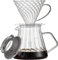 Caffettiera, caffettiera Pour Over V60 Gocciolatore for caffè in vetro con manico e server for caffè da 600 ml, set for versare il caffè for casa, ufficio