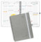 POPRUN Kalender 2025 2026 Wochenplaner (Aug.2025-Dez.2026) Ringbuch mit Softcover, ca. A5 (22 x 16,5 cm), 17-Monate-Terminplaner 1 Woche 2 Seite mit Zertifiziertem Papier - Grau