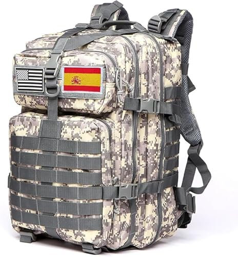 Olyndra Mochila Tactica Militar 50L (Camuflaje Gris)