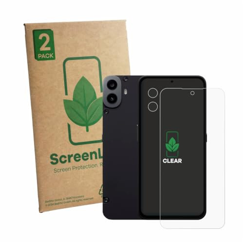 ScreenLeaf Schutzfolie für Nothing CMF Phone 1 | (Display+Kamera) 2 Stück Transparenter Displayschutz Made in Germany Klare Displayschutz-Folie Kratzfest
