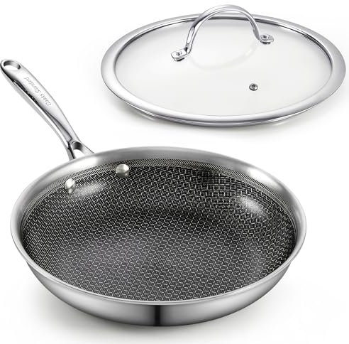 Cooks Standard Edelstahl-Hybrid-Bratpfanne mit Deckel, antihaftbeschichtet