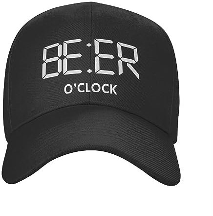 ROCILB Baseball-Kappen Personalisierte Bier Oclock Print Baseballkappe für Männer Frauen Verstellbarer Papa Hut Sport Geschenk