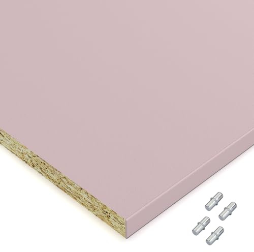 X57 Einlegeboden Regalboden Holzboden 19mm nach Wunschmaß max. 700mm breit x 600mm tief Zuschnitt Anfertigung 2mm Umleimer ABS Kante (Rose)
