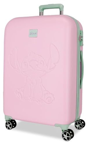 Disney Valise Moyenne Joumma Stitch Rose 44 x 60 x 26 cm, Rigide, 3,86 kg, Serrure TSA, ABS, 3,86 kg, 68,64 L
