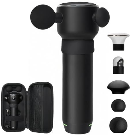 BeSokar Pro Hochfrequenz-Massagegerät, 7000 U/min, 4 Aufsätze für Tiefengewebe & Triggerpunkte