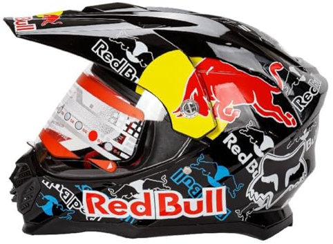 Motocross-Motorradhelme mit Visier Erwachsene Teenager Offroad-Touring MX-Helm DOT-Zertifiziert Leichtgewicht ABS Straße Dirt Downhill Enduro ATV Schwarz XXL/63-64cm