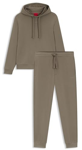 HUGO Mens Tracksuit DapoDayote Contrast-branding tracksuit in cotton terry