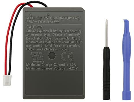 OnlyTech - Premium Replacement Battery for Sony Dualshock 4 V1 (PS4) - 1000mAh - Same quality as model LIP1522-V1 with 2 Tools Repair Kit