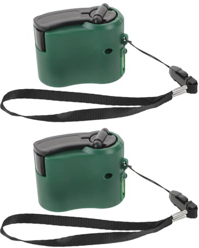 Handkurbelgenerator 2 Stück Kunststoff Manuell USB Tragbar für Outdoor | Handkurbel Generator, Universelle Nutzung, Leichtes Design, Notstromlösung, Passend für Wandern und Reisen